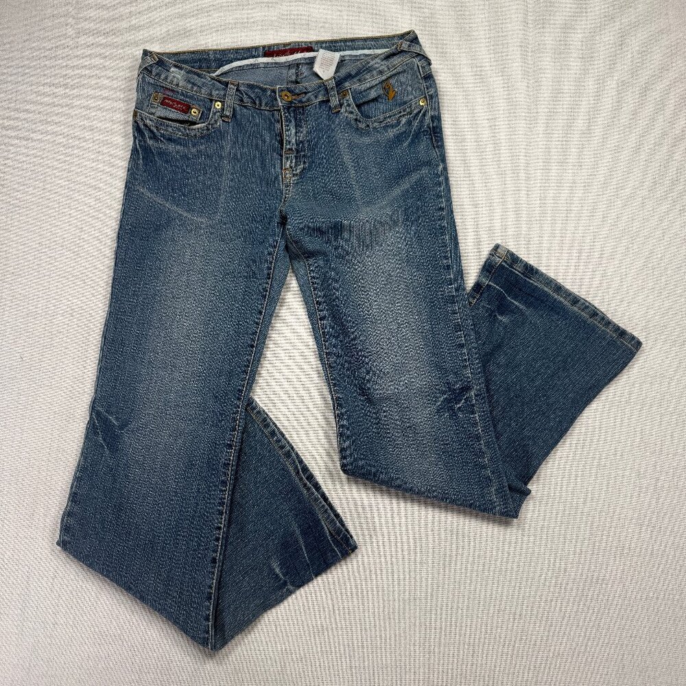 Vintage Baby Phat Y2K Low Rise Bootcut Jeans Medium Wash Cotton Blend Size 11